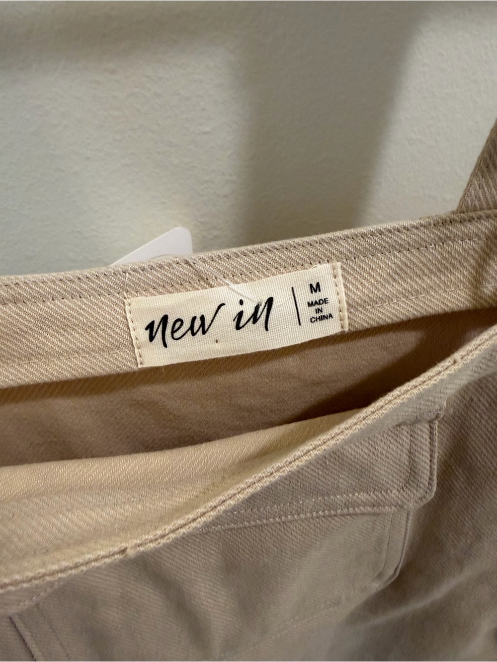 Beige Cotton Blend Short Overalls Jumpsuit - Picture 2 of 4